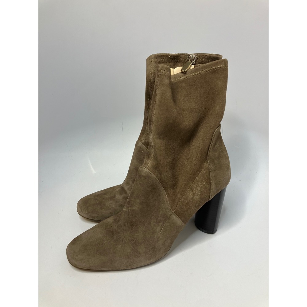 Zara woman tan taupe boots zipper closure women's size 40 9.5 dressy trendy